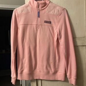 Vineyard Vines Pink Quarter-Zip Sweater